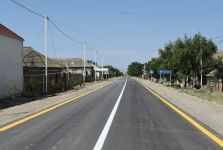 President Aliyev attends inauguration of highway in Goranboy district (PHOTO)