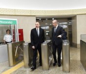President Aliyev attends inauguration of overhauled Sahil metro station (PHOTO) - Gallery Thumbnail
