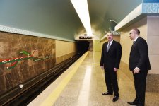 President Aliyev attends inauguration of overhauled Sahil metro station (PHOTO)
