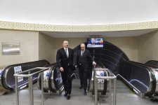 President Aliyev attends inauguration of overhauled Sahil metro station (PHOTO) - Gallery Thumbnail