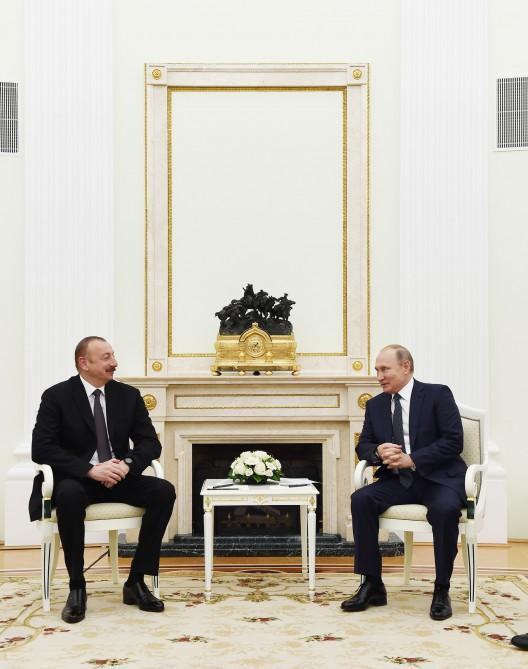 Президент Ильхам Алиев: Политическое взаимодействие между Азербайджаном и Россией - на очень высоком уровне, мы – надежные друзья и стратегические партнеры (ФОТО)