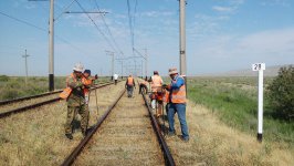 Azerbaijan continues repairing section of Alat-Osmanli-Astara railway (PHOTO) - Gallery Thumbnail