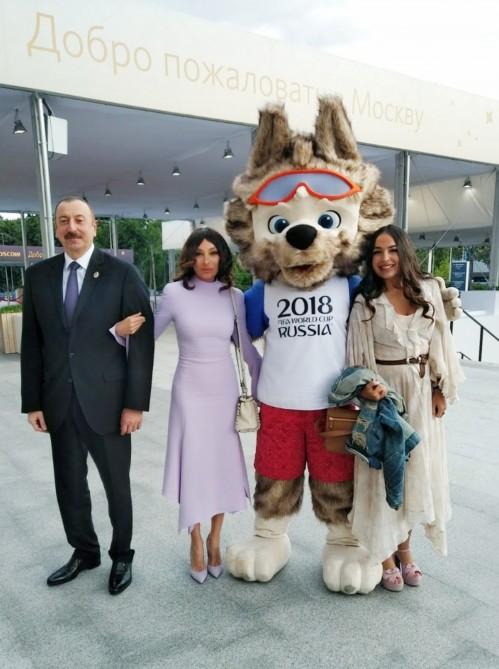 President Aliyev, first lady attend opening ceremony of 2018 FIFA World Cup in Moscow