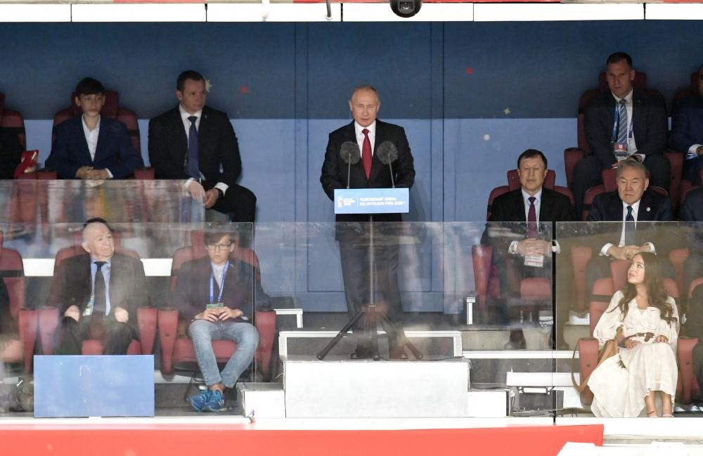 President Aliyev, first lady attend opening ceremony of 2018 FIFA World Cup in Moscow