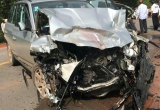 Babək prospektində iki avtomobil toqquşdu, birinin sürücüsü öldü
