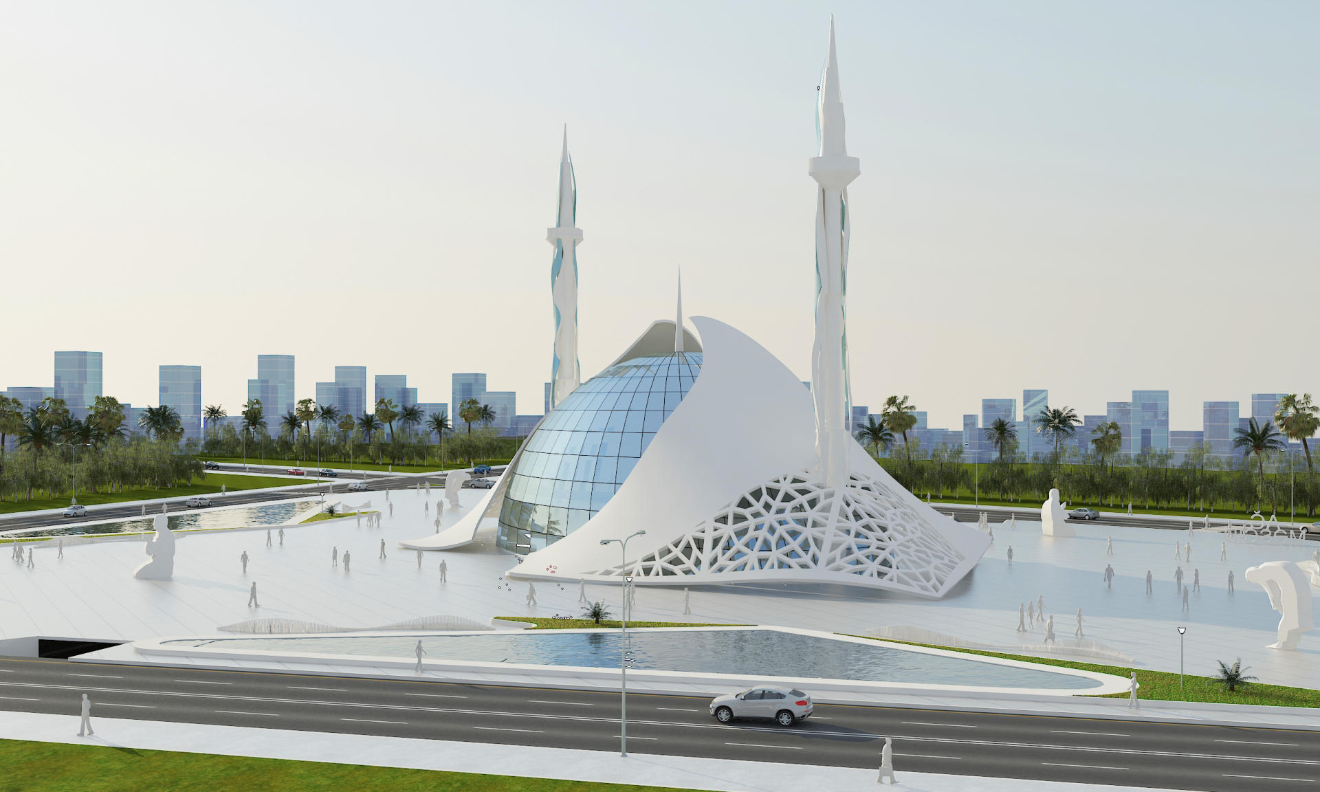 Оригинальный проект современной Белой мечети в Баку от выпускника британского вуза (ФОТО)