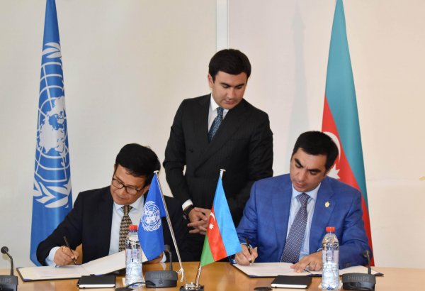 BANM və BMT-nin UNITAR təşkilatı arasında memorandum imzalandı (FOTO)