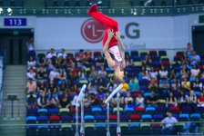 32 ölkədən olan gimnastlar Bakıda Yeniyetmələrin Olimpiya Oyunlarına vəsiqə uğrunda mübarizə aparır (FOTOREPORTAJ)