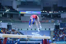 32 ölkədən olan gimnastlar Bakıda Yeniyetmələrin Olimpiya Oyunlarına vəsiqə uğrunda mübarizə aparır (FOTOREPORTAJ)