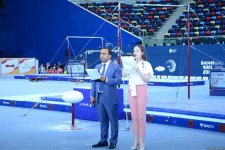 В Баку прошло награждение призеров квалификации по спортивной гимнастике на юношескую Олимпиаду (ФОТО)