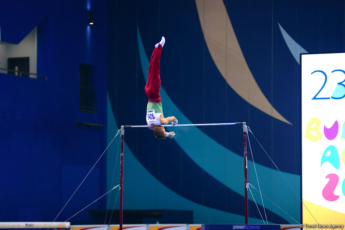 32 ölkədən olan gimnastlar Bakıda Yeniyetmələrin Olimpiya Oyunlarına vəsiqə uğrunda mübarizə aparır (FOTOREPORTAJ)