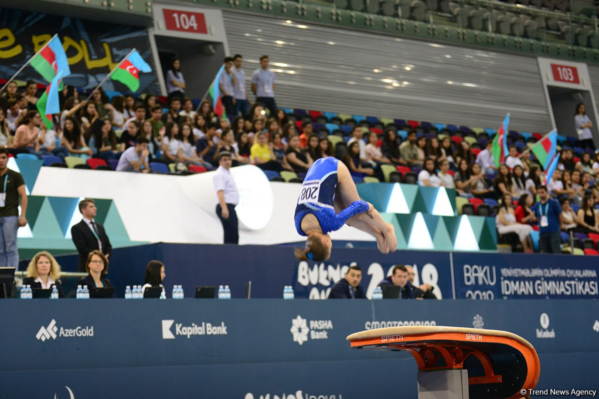 Bakıda Yeniyetmələrin Olimpiya Oyunlarına idman gimnastikası üzrə təsnifat yarışlarına start verildi (FOTO)