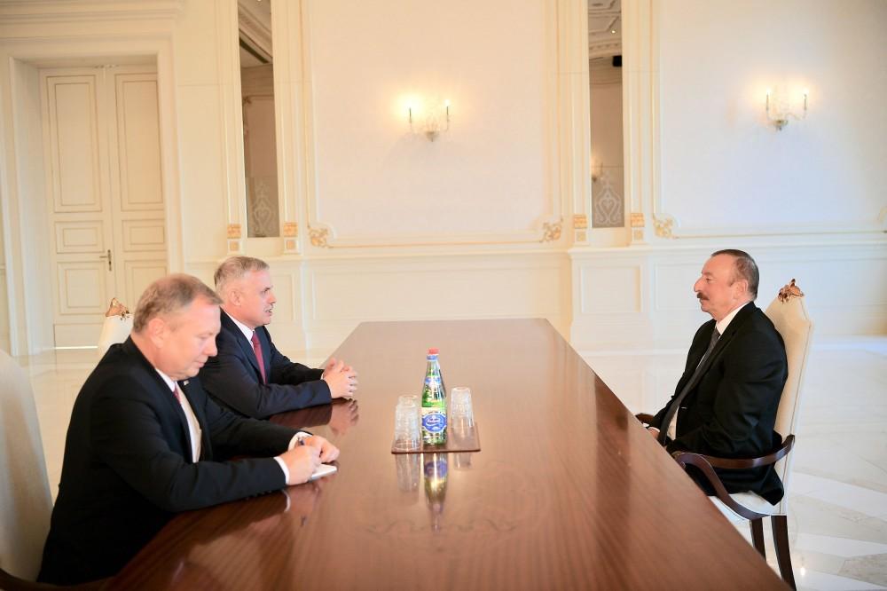President Aliyev receives delegation led by state secretary of Security Council of Belarus