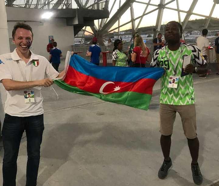 Болельщик из Нигерии на ЧМ 2018 в России: Горжусь тем, что я – азербайджанец (ВИДЕО, ФОТО)