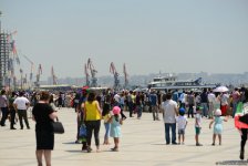Demonstration flights of Solo Turk and Turkish Stars aircraft above Baku Bay (PHOTO)