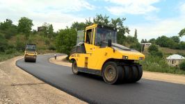 Qusarda 21 kilometrlik avtomobil yolu yenidən qurulur (FOTO/VİDEO)