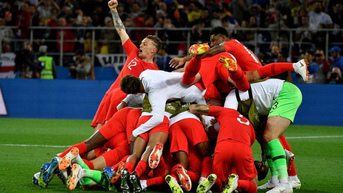 Сборная Англии победила команду Колумбии и вышла в 1/4 финала чемпионата мира по футболу