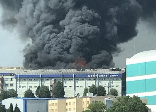 Textile factory burns in Istanbul