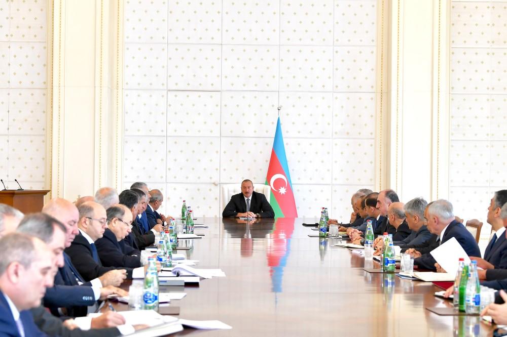President Aliyev chairs Cabinet meeting dedicated to socio-economic development in 1H18