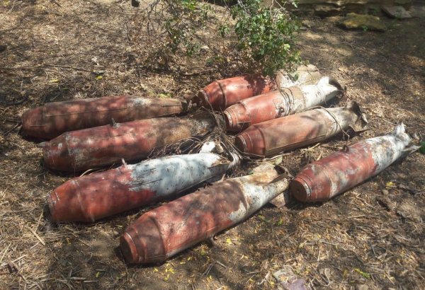 Ağstafada 9 aviabomba tapılıb (FOTO)