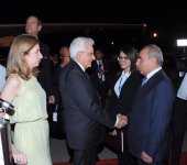 Президент Италии прибыл с официальным визитом в Азербайджан (ФОТО)