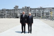 Azərbaycan və İtaliya prezidentləri Sumqayıt Kimya Sənaye Parkında polipropilen zavodunun açılışında iştirak ediblər (FOTO) (YENİLƏNİB)