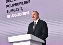 Azərbaycan və İtaliya prezidentləri Sumqayıt Kimya Sənaye Parkında polipropilen zavodunun açılışında iştirak ediblər (FOTO) (YENİLƏNİB)