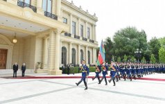 İtaliya Prezidenti Sercio Mattarellanın rəsmi qarşılanma mərasimi olub (FOTO)