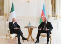 Azerbaijani, Italian presidents held one-on-one meeting (PHOTO)