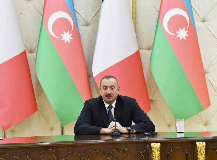 Президент Ильхам Алиев: Италия сыграет активную роль в урегулировании нагорно-карабахского конфликта