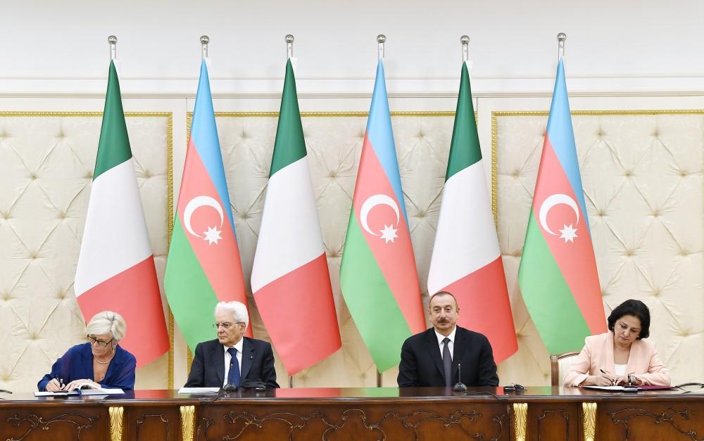 В Баку подписаны азербайджано-итальянские документы (ФОТО)
