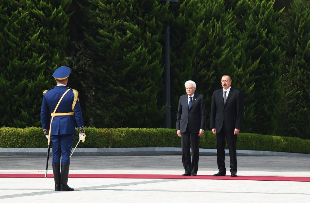 В Баку состоялась церемония официальной встречи Президента Италии (ФОТО)