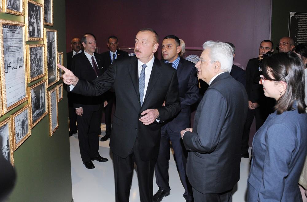 Presidents of Azerbaijan, Italy review exhibition in Heydar Aliyev Center (PHOTO)
