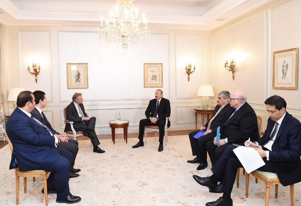 Prezident İlham Əliyev Parisdə “Thales International” şirkətinin baş vitse-prezidenti ilə görüşüb (FOTO) (YENİLƏNİB)