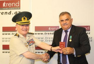 Trend deputy director general awarded medal of Azerbaijan Veterans Organization (PHOTO)
