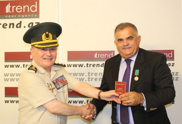 Trend deputy director general awarded medal of Azerbaijan Veterans Organization (PHOTO)