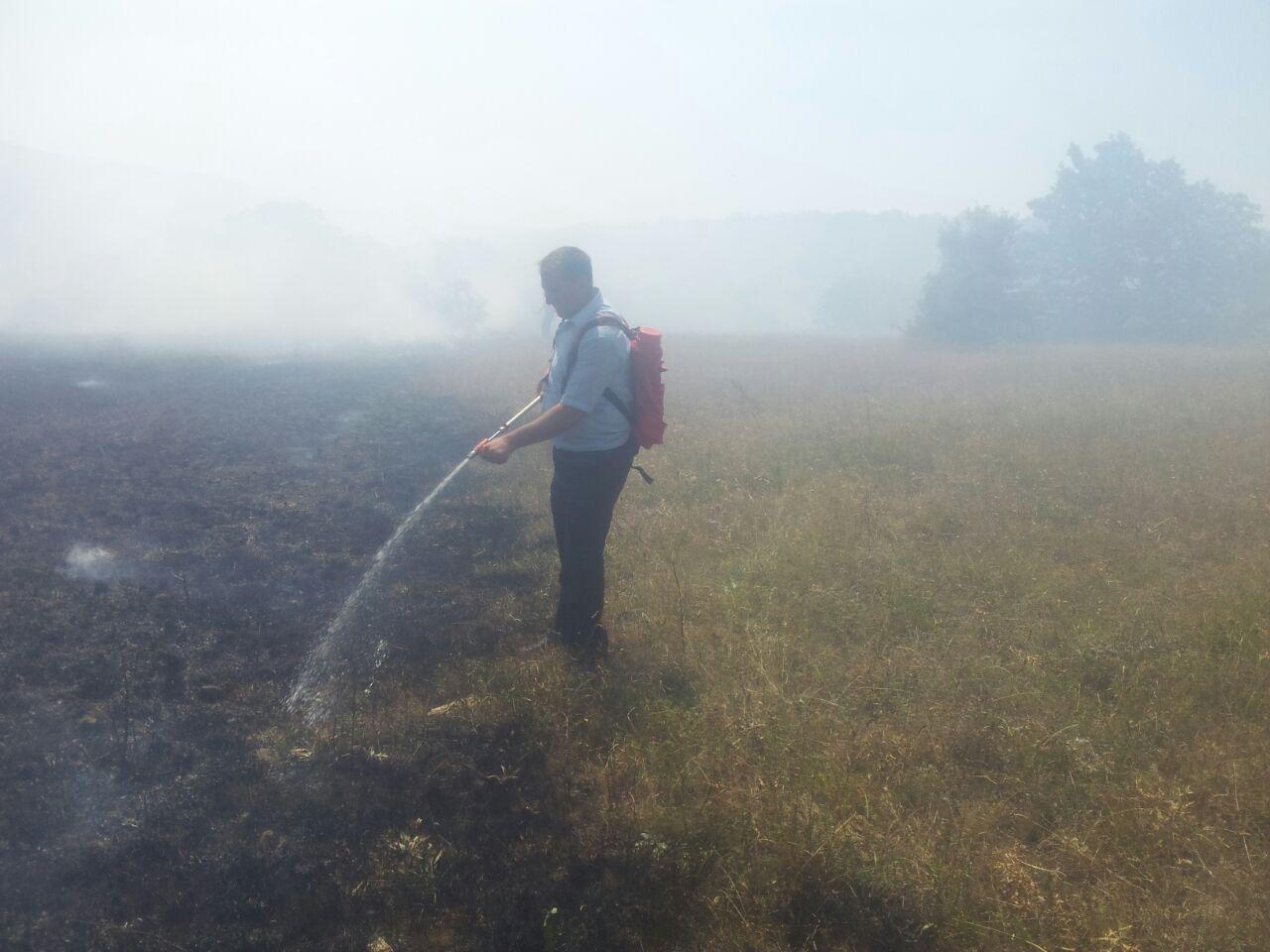 Продолжается тление в очагах возгорания в Губинском и Шабранском районах