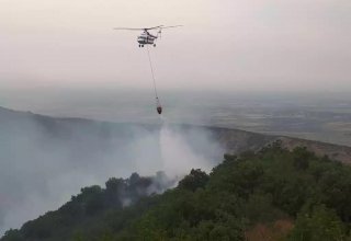 Пожар произошел на территории Шахдагского национального парка