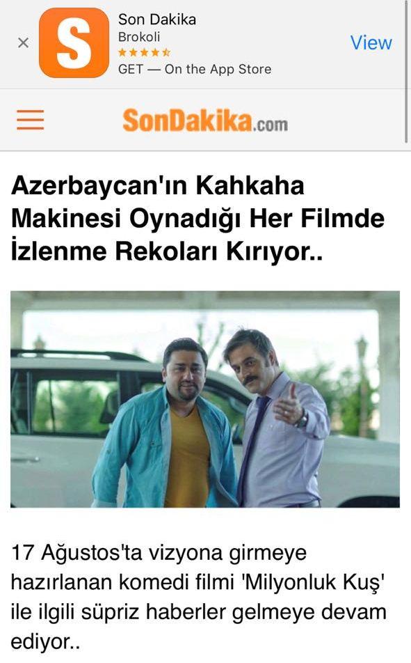 Турецкие СМИ назвали азербайджанского актера "машиной смеха" (ФОТО)