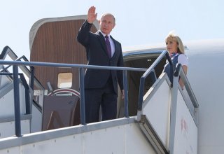 Путин прибыл на Каспийский саммит в Актау