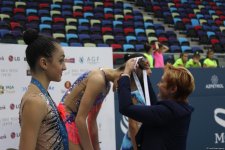 Bədii gimnastika üzrə 25-ci Azərbaycan çempionatı və Bakı birinciliyinin sonuncu gününün mükafatçıları mükafatlandırılıb (FOTO)