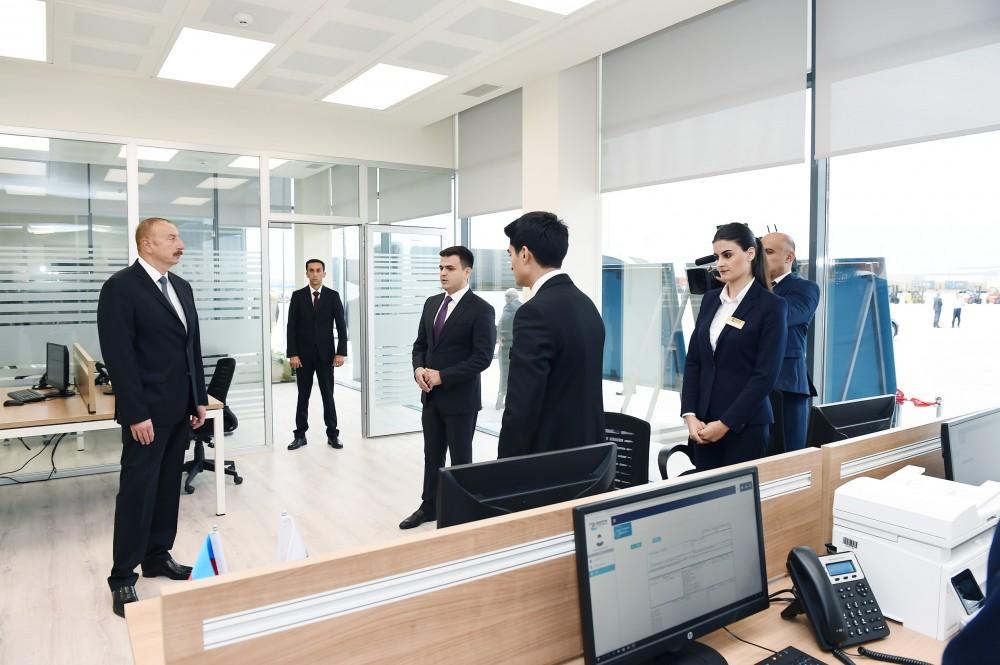 Президент Ильхам Алиев принял участие в открытии Абшеронского логистического центра (ФОТО)