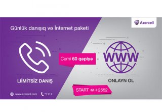 Daily unlimited calls and data for regions in one offer from Azercell