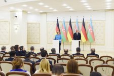 Состоялась совместная пресс-конференция Президента Азербайджана и Канцлера Германии  (ФОТО)