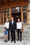 Azerbaijani president, first lady attend ceremony to start natural gas supply to Lahij settlement (PHOTO)
