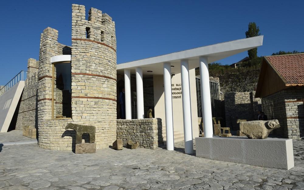 Azerbaijani president, first lady attend opening of Damirchi Archaeology Museum in Shamakhi district (PHOTO)