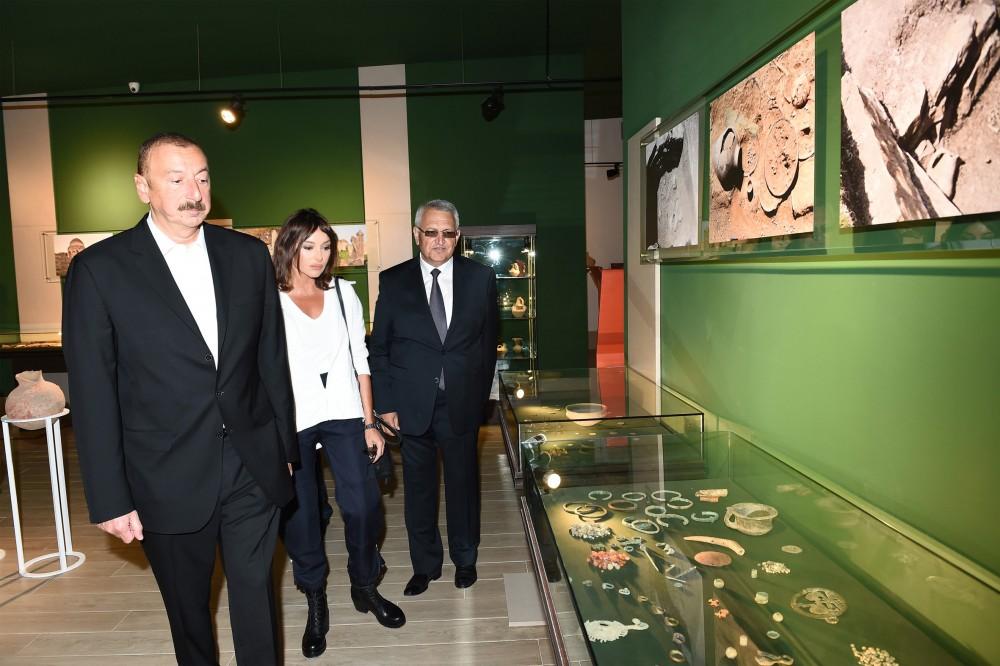 Azerbaijani president, first lady attend opening of Damirchi Archaeology Museum in Shamakhi district (PHOTO)