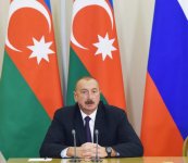 Президенты Азербайджана и России выступили с заявлениями для прессы (ФОТО)