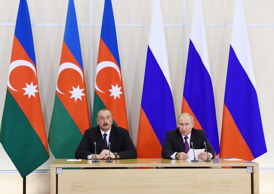 RF Prezidenti: Bugünkü danışıqlar bütün Rusiya-Azərbaycan əlaqələri kompleksinin gələcək inkişafına əlavə təkan verəcək