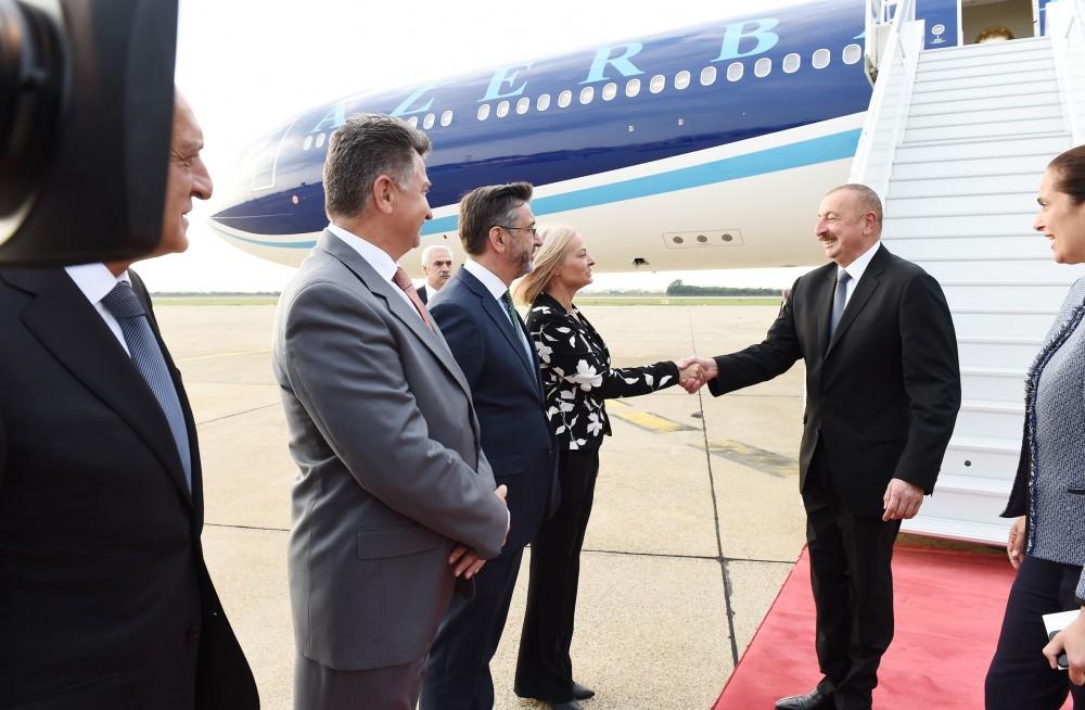 Президент Ильхам Алиев прибыл с официальным визитом в Хорватию (ФОТО) - Gallery Image